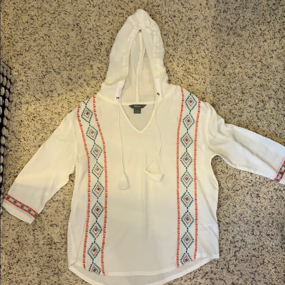 White Designed Blouse.